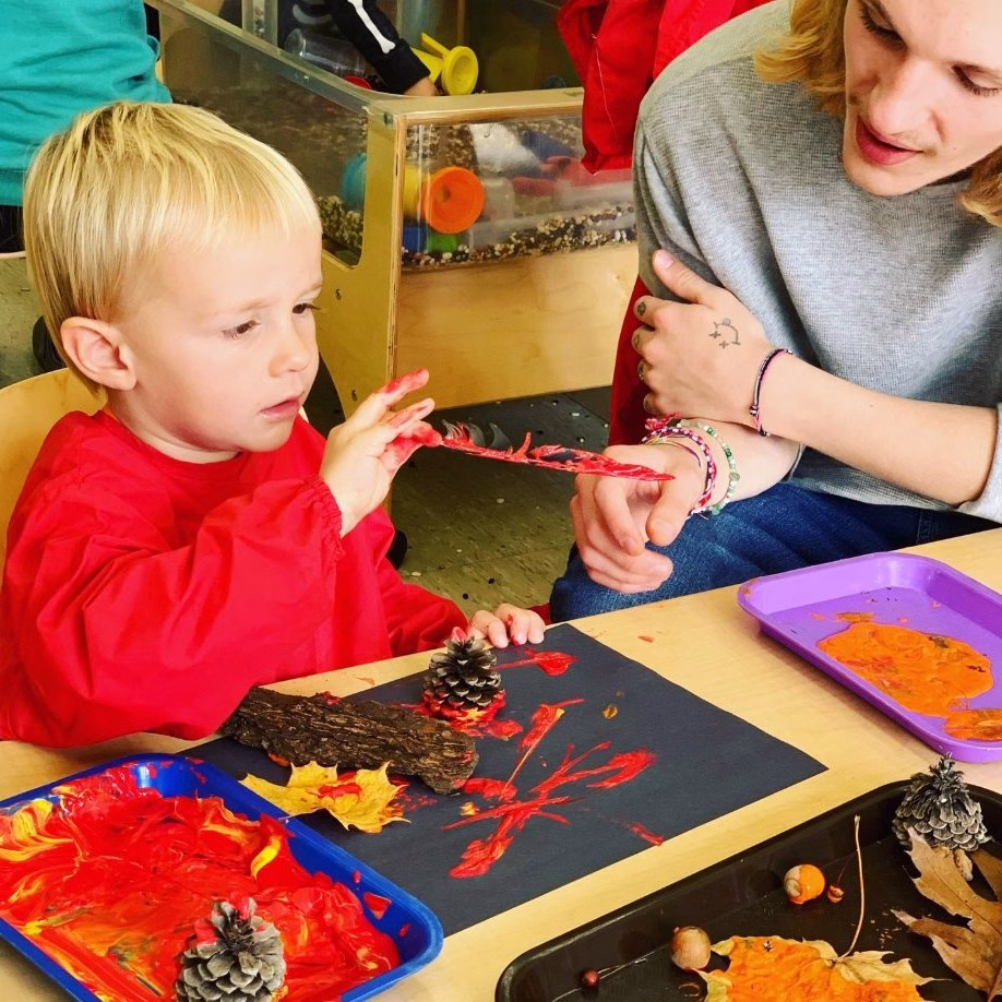 Activity in Early childhood with child highly engaged