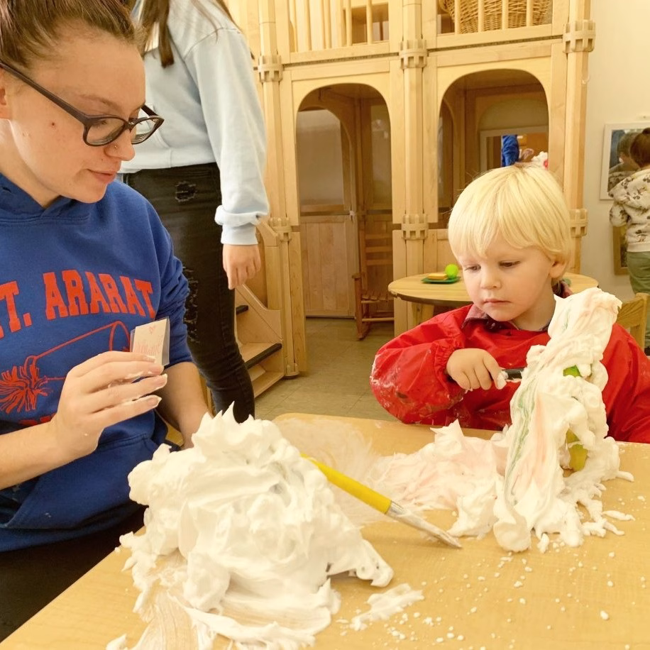 Sensory activity with shaving cream in Early childhood Ed