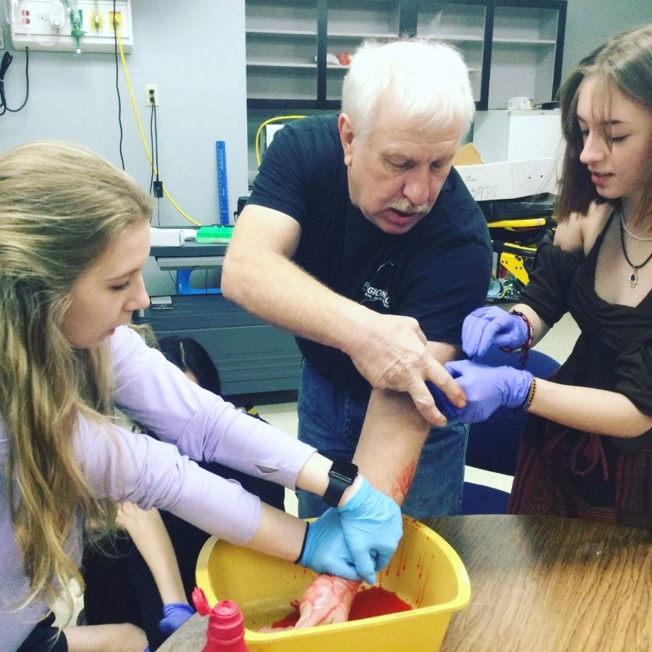 EMT students practice Stop the Bleed
